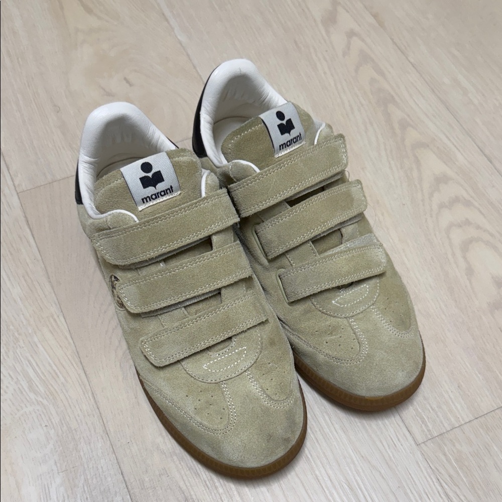 Isabel Marant Beige Suede Sneakers